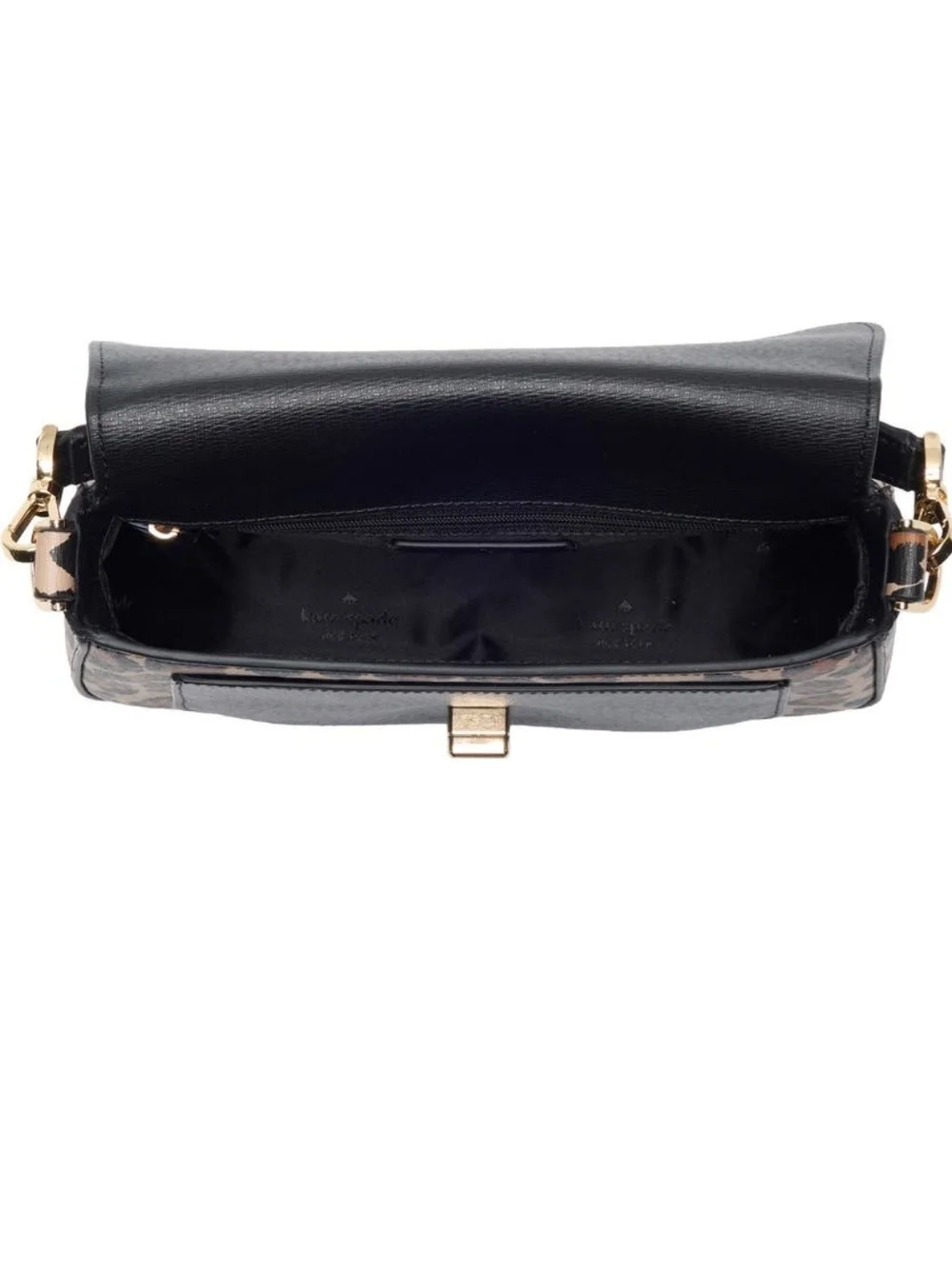 kate spade Leopard Print Shoulder Bag - Black & Brown